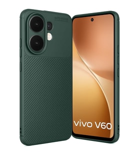 Pilelistore   Vivo V60 5G Auto Focus Karbon Kapak - Koyu Yeşil