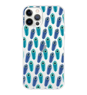 PrintiFy Apple  iPhone 12 Pro Max ile Uyumlu 1mm Slim Fit Nazar Boncuğu 4 Baskılı Şeffaf  Kılıf