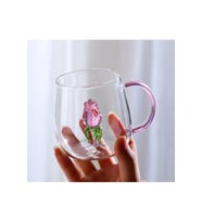 6lı Lüx Gül Detaylı Kahve & Çay Bardağı 350 Ml