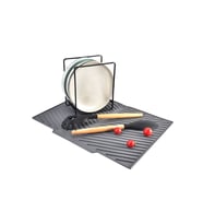 Gri 33x43,5 cm Silikon Bulaşık Kurutma Matı Bulaşıklık cin961