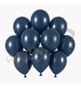 Fırtına Mavisi Renk Lateks Retro Balon (13 cm) - 10 Adet