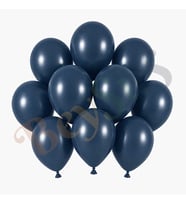 Fırtına Mavisi Renk Lateks Retro Balon (13 cm) - 10 Adet