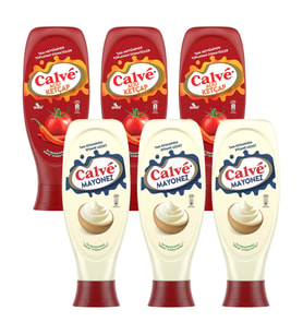 Calve Ketçap Acılı 610 gr ve Mayonez 540 gr 6 li Karma Paket