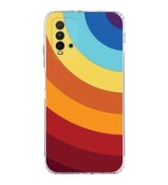 Xiaomi Redmi 9T  Kamera Korumalı Kapak Renk Cümbüşü Tasarımlı Şeffaf  Kılıf