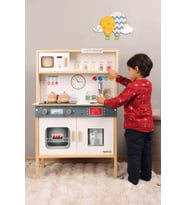 Ledli Ahşap Oyuncak Mutfak ~ Montessori Mutfak, Çocuk Mutfağı, Hediye Halı DBK101