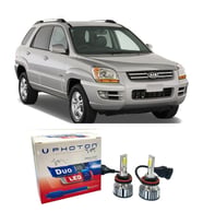Kia Sportage Led Xenon Uzun + Kısa Far Ampulü H4 Duo Yeni Seri Beyaz 2004-2008