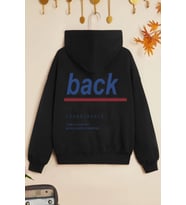 Çocuk Back Baskılı Sweatshirt (Siyah)