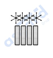 Dreame D10S, D10S PRO, D9 MAX GEN2 Uyumlu 4 Yan Fırça 4 Filtre PKT-iasgf0000253