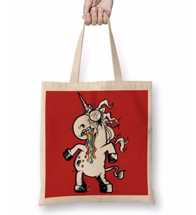 Zombies Vs Unicorns Zombie Unicorn Bez Çanta Uzun Saplı