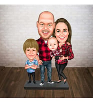 KİŞİYE ÖZEL AİLE KARİKATÜR çekirdek aile 2 BİBLO