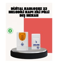 Mey İthalat® Wireless Kapı Zili Pratik ve Zahmetsiz Günlük Kullanım