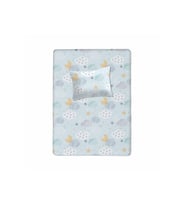 %100 Pamuklu Bebek Aparalı Çarşaf 115x150 + Bebek Yastık Kılıfı 35x45