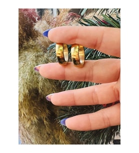 GOLD RENK ÇELİK HALKA KÜPE 5 MM ACR8013