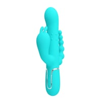 LilituShop Manyetik Şarjlı Oynar Gövdeli Klitoral &  Uyarıcılı Teknolojik Vibratör Penis