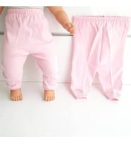 Sade Pembe Tek Alt Bebek Penye Pantolon