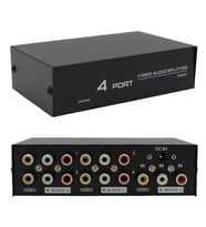 PowerMaster AV-104 4 Port AV CVBS RCA Video Audio Splitter Çoğaltıcı Dağıtıcı
