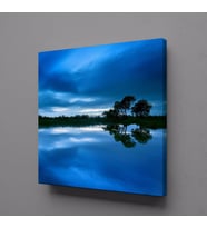 MAVİ DENİZ MANZARASI KANVAS TABLO 120x120cm (Karışık)