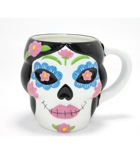 Day Of The Dead Şeker Kurukafa Tasarımlı 3d Seramik Kupa Bardak Alk4893