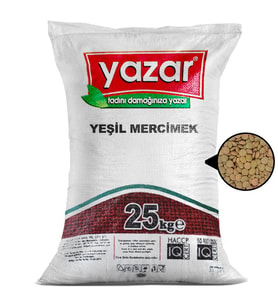 Yazar Yeşil Mercimek 25 Kg.Proteini Yüksek İç Anadolu Bölgesi Ürünü