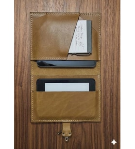 El Yapımı Deri Tablet Organizer Kılıfı – 8.5 İnç Tablet Uyumlu