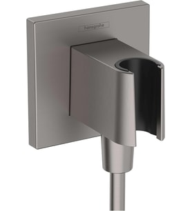 Hansgrohe El Tipi Duş Duvar Prizi 1/2 "Fırçalanmış Siyah Krom, 26889341 Dişli Bağlantısı