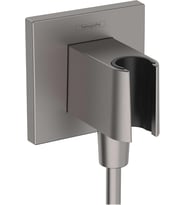 Hansgrohe El Tipi Duş Duvar Prizi 1/2 "Fırçalanmış Siyah Krom, 26889341 Dişli Bağlantısı