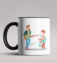 Kişiye Özel Müzik Öğretmeni Tasarımlı Siyah Renk Kupa Bardak 2 (Siyah)
