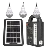 Powermaster GD-999 Güneş Güneş Enerji Panelli Solar Aydınlatma 3 Lambalı Powerbank Özellikli Kamp Lambası Aydınlatma