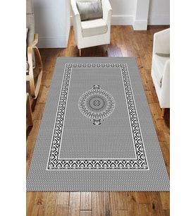 Dijital Kaymaz Taban Yıkanabilir Salon Halısı Mutfak Halısı Koridor Halısı Yolluk ND-HS-563 (Gri)