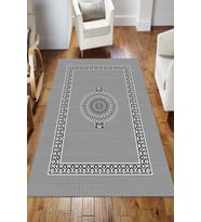 Dijital Kaymaz Taban Yıkanabilir Salon Halısı Mutfak Halısı Koridor Halısı Yolluk ND-HS-563 (Gri)
