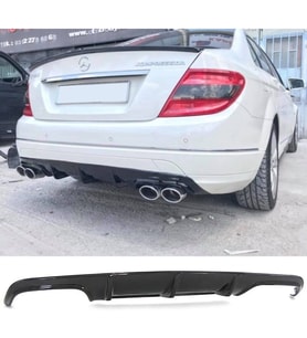 Mercedes W204 C63 Amg Difüzör Parlak Siyah Plastik 2007 2008 2009 2010 2011 Arka-difizör-bodykit-ek