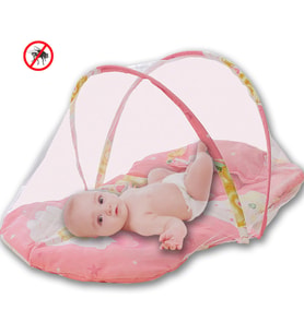 Katlanabilir Bebek Cibinlik Sineklik Seti, 92 cm - Pembe (STD)