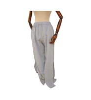The Sile Fabric ŞİLE BEZİ Yırtmaçlı Pantolon (Mavi)