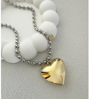 Gold kalp kolye