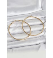 316L Çelik Gold Renk 60 mm Halka Kadın Küpe 5886