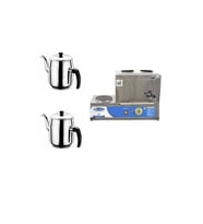İDEAL ÇELİK Çay Kazanı Sanayi Tipi Çaymatik Platin 20 Litre Pleytli Kahveci Kazanı Kahve-DEMLİKLİ