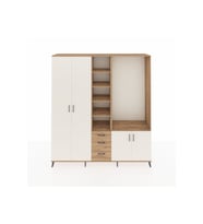 Hyperion Dolap 13 Raflı 3 Çekmeceli 4 Kapaklı 220x44x243 Çam-Aytaşı/Çam