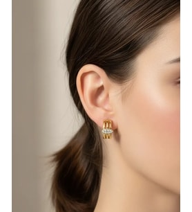 Xuping Gold Taş Detay Halka Küpe - 25-xpkp145