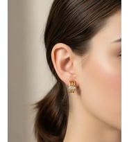 Xuping Gold Taş Detay Halka Küpe - 25-xpkp145