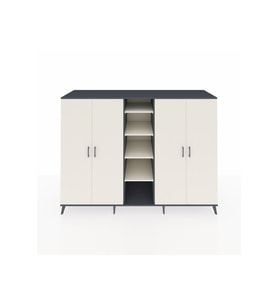 Kronos Dolap 12 Raflı 4 Kapaklı 220x59x163 Antrasit-Aytaşı