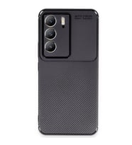 Realme C75 4g Kılıf Karbon Silikon Case Kapak (Siyah)