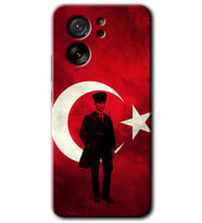 Xiaomi Mi 13T Pro Kılıf HD Desen Baskılı Arka Kapak - Atatürk Bayrak