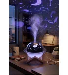 Northcity Dekoratif USB Projeksiyon Hava Nemlendirici ve Gece Lambası - Huzur Atmosferi