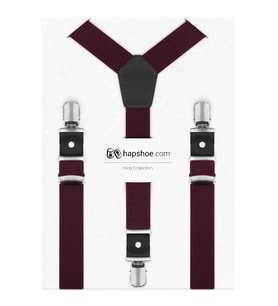 Ayarlanabilir Klipsli Bordo Çocuk Kemer Pantolon Askısı