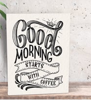 BK Gift Coffee Tasarımlı Dekoratif Mini Kanvas Tablo 15x20cm-47