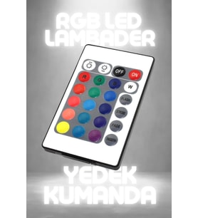 Şerit LED LED Rgb Kontrol Kumandası 6a 24 Tuşlu lambader kontrolcü Yedek kumanda