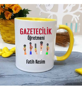 Gazetecilik Öğretmenine Özel Öğretmenler Günü Hediyesi Kişiye Özel Kupa Bardak