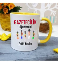 Gazetecilik Öğretmenine Özel Öğretmenler Günü Hediyesi Kişiye Özel Kupa Bardak
