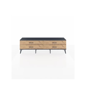 Arges TV Ünitesi 4 Çekmeceli  176x30x51 Çam-Antrasit/Çam