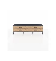 Arges TV Ünitesi 4 Çekmeceli  176x30x51 Çam-Antrasit/Çam